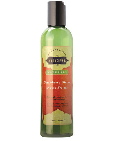 Kama Sutra Naturals Massage Oil Strawberry Divine 8oz