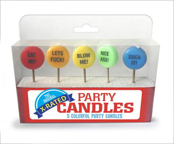 X-Rated Party Candles 5 Colorful Candles