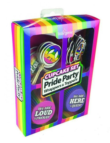 Pride Party Cupcake Set 24 Wrappers &amp; Toppers