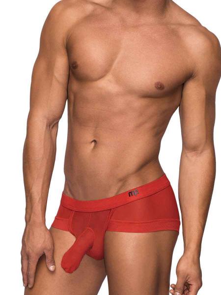 Hoser Stretch Mesh Micro Mini Shorts Medium Red