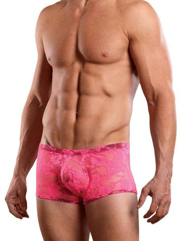 Mini Short Neon Lace Hot Pink Large