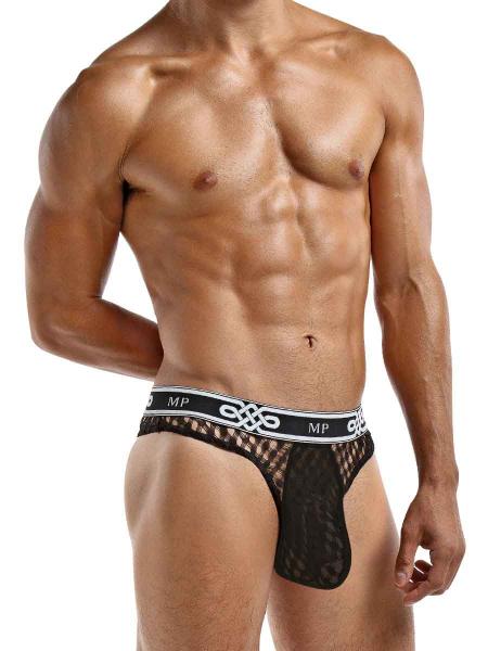 Peep Show Lo Rise Thong Black Small/Medium