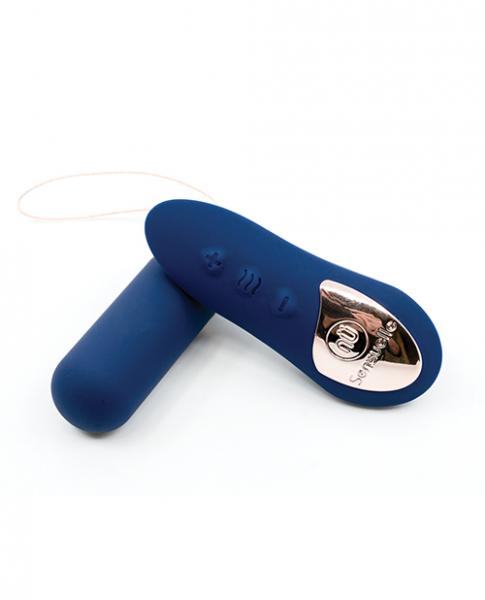 Sensuelle Remote Control Bullet Vibrator Plus Navy Blue