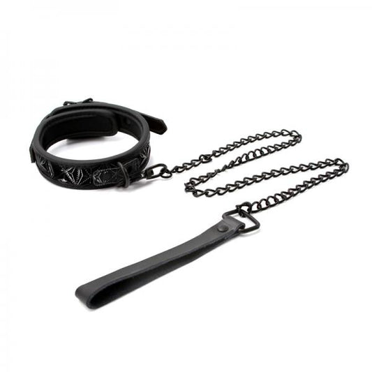 Sinful 1 inch Collar & Leash Black