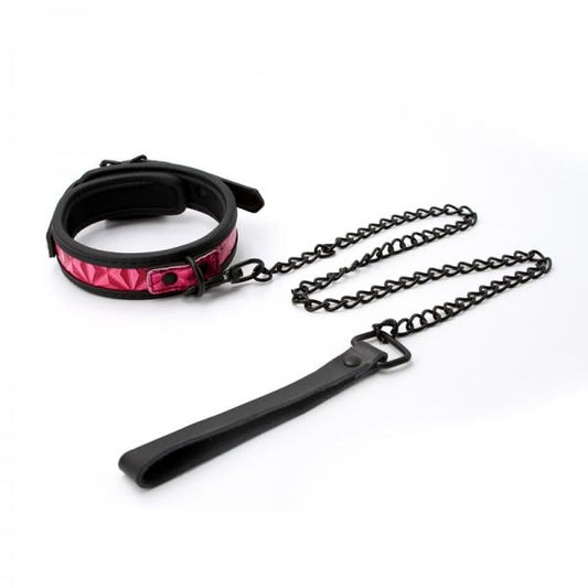 Sinful 1 inch Collar & Leash Pink