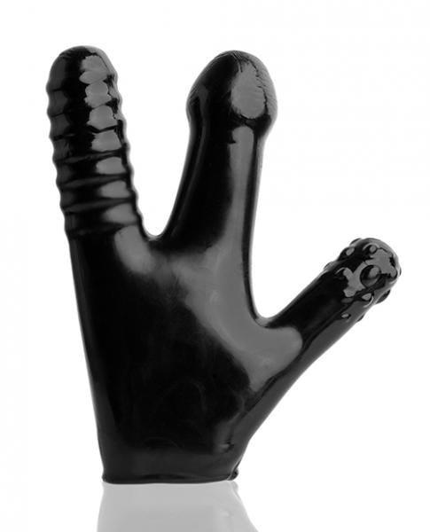 Claw Pegger Glove Black with 3 Soft Finger Dildos