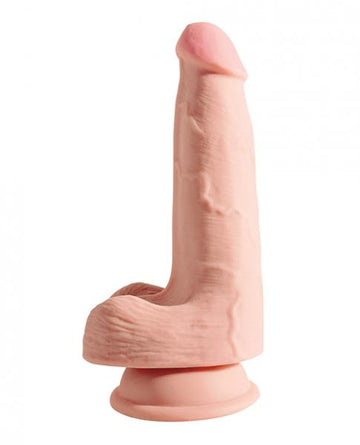 King Cock Triple Density 5 inches Dildo with Balls Beige