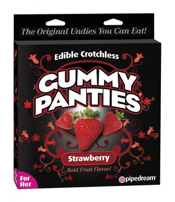 Edible Crotchless Gummy Panties Strawberry