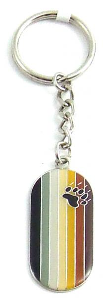 Gaysentials Enamel Key Chain Bear Flag