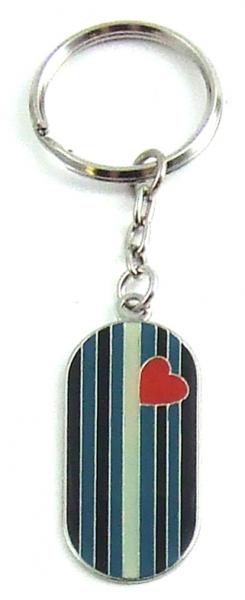 Gaysentials Enamel Key Chain Leather Flag