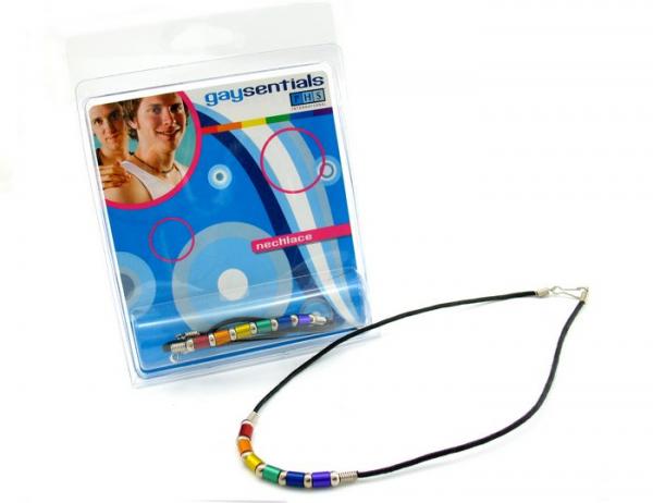 Gaysentials Rainbow Aluminum Tube Necklace 18 inches