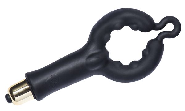 4US Vibrating Cock Ring Black