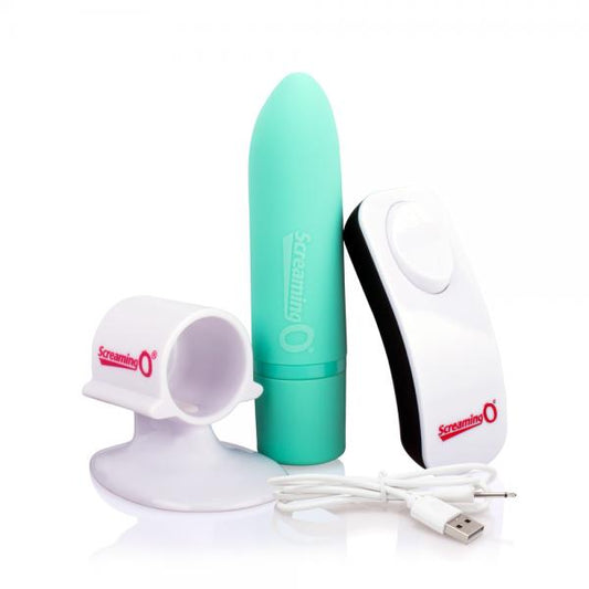 Screaming O Positive Remote Control Green Vibrator