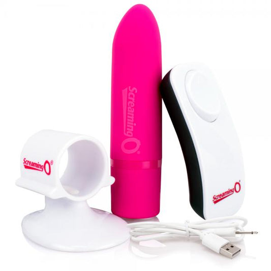 Screaming O Positive Remote Control Pink Vibrator