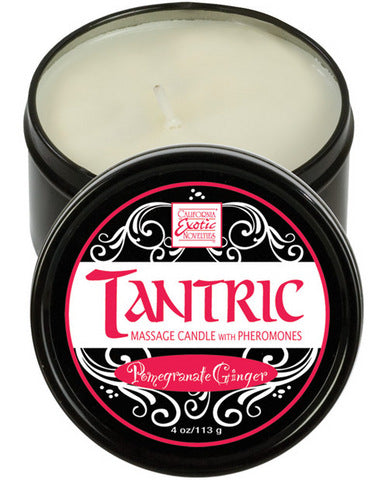 Tantric soy candle w/pheromones - pomegranate ginger