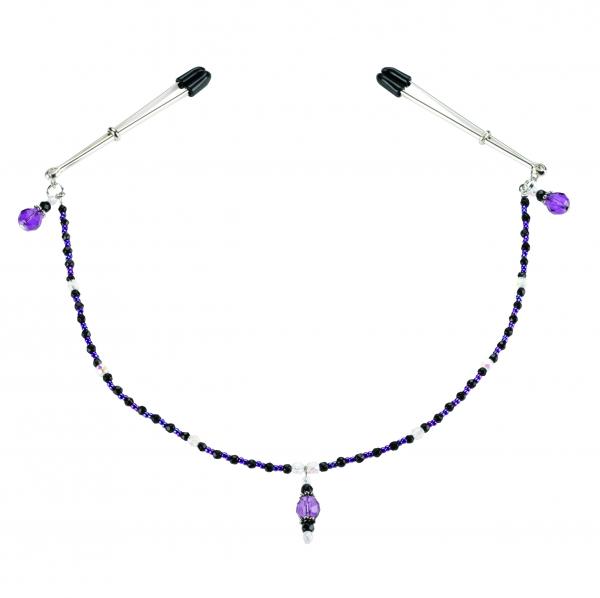 Single Strand Deluxe Nipple Clamps Purple