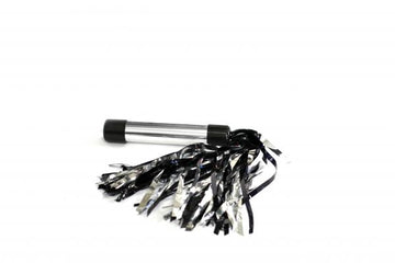 Mylar Flogger Black Silver