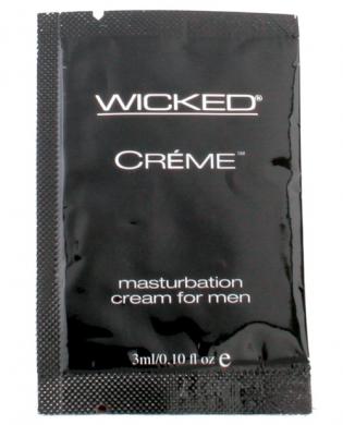 Wicked sensual care collection 0.1 oz creme to liquid masturbation cream for men packette - creme