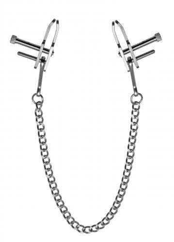 Kneel Nose To Genitals Kneeling Clamps Silver