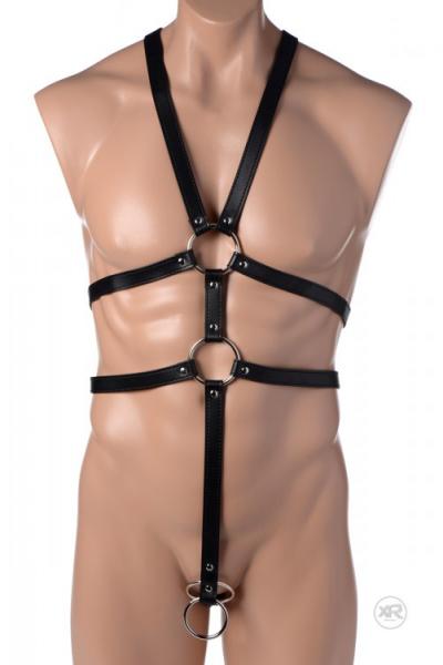 Male Full Body Harness Black Leather