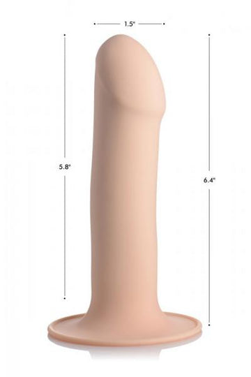 Squeeze-It Silexpan Phallic Dildo Beige